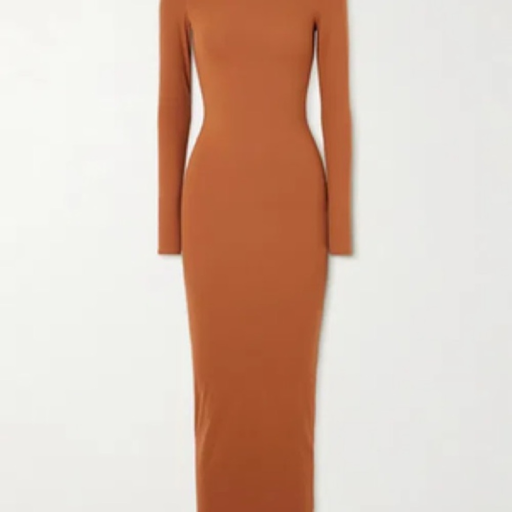 SKIMS Terracotta Fits Everybody Long Sleeve Dress Size M - Picture 7 of 7